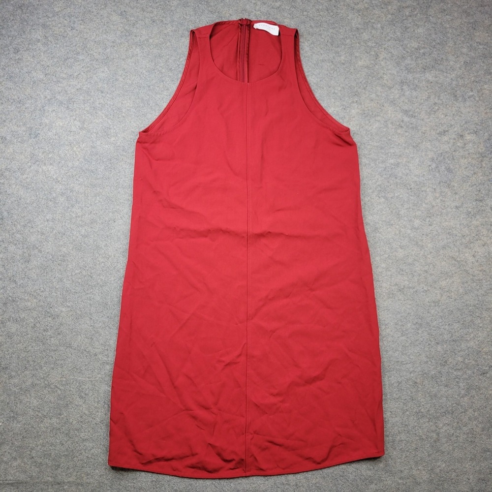 Everlane Dress Womens 8 Red Sleeveless Tank Shift Triacetate Workwear Short
